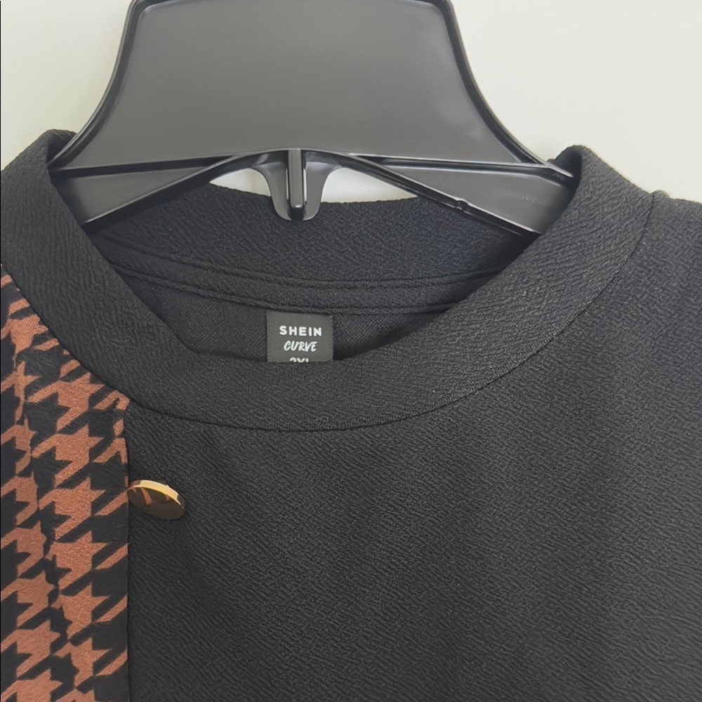 Stylish Black and Brown Women’s Blouse - Picture 3 of 3